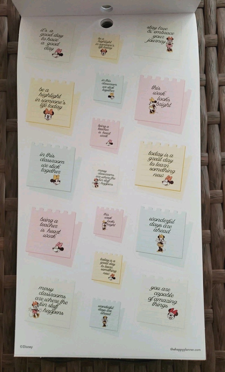 Happy Planner ~ Disney Sunny Minnie Mouse Teacher ~ Value Pack Stickers 515 Pcs