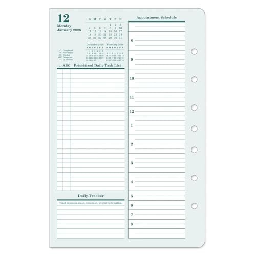Two Page Per Day Ring-Bound Planner 2026 – Classic Organizer, Daily Agenda