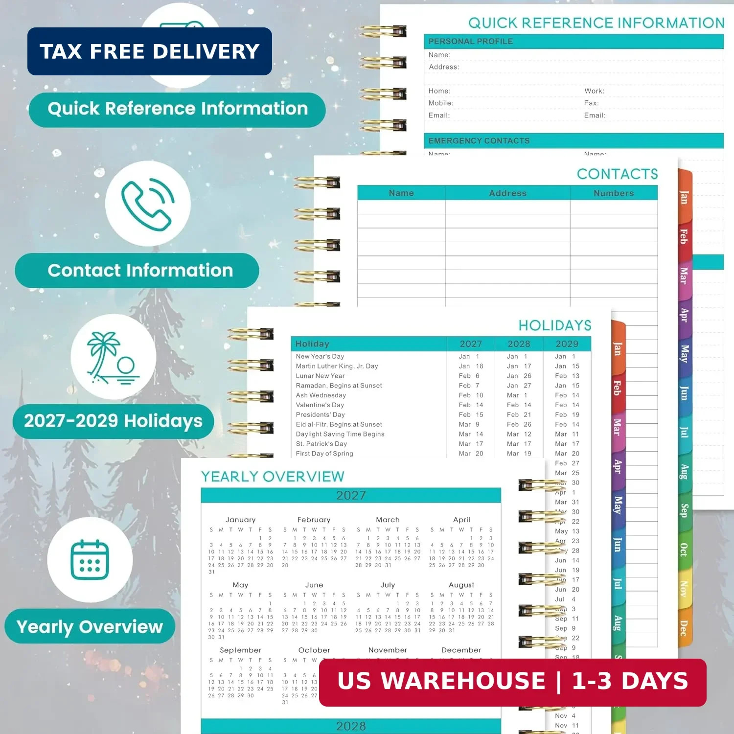 2027 Planner – 2027 Planner Weekly and Monthly, JAN 2027 – DEC 2027, 6.5″ x 8.5″