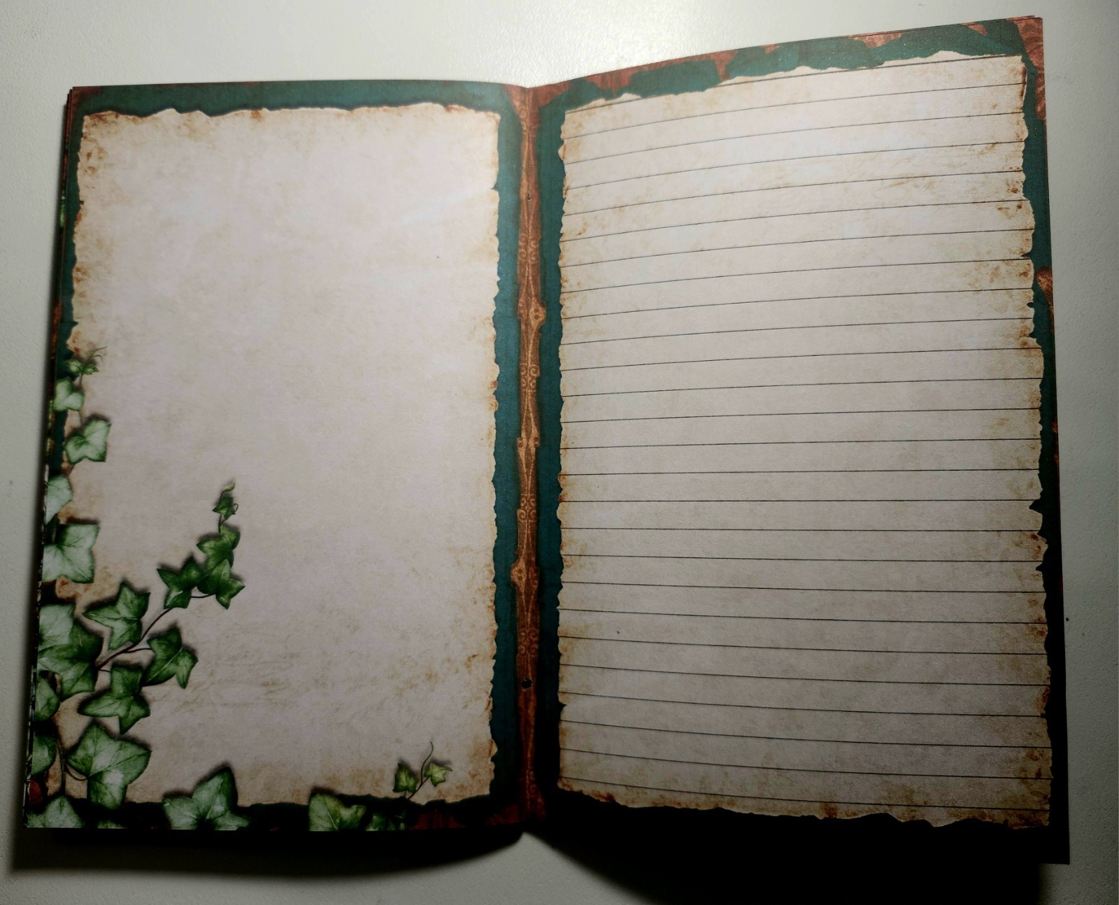 Junk Journal Blank Booklet “FANTASY FOREST” Handmade Fairies Lg 8.5″x5.5″ 40pg