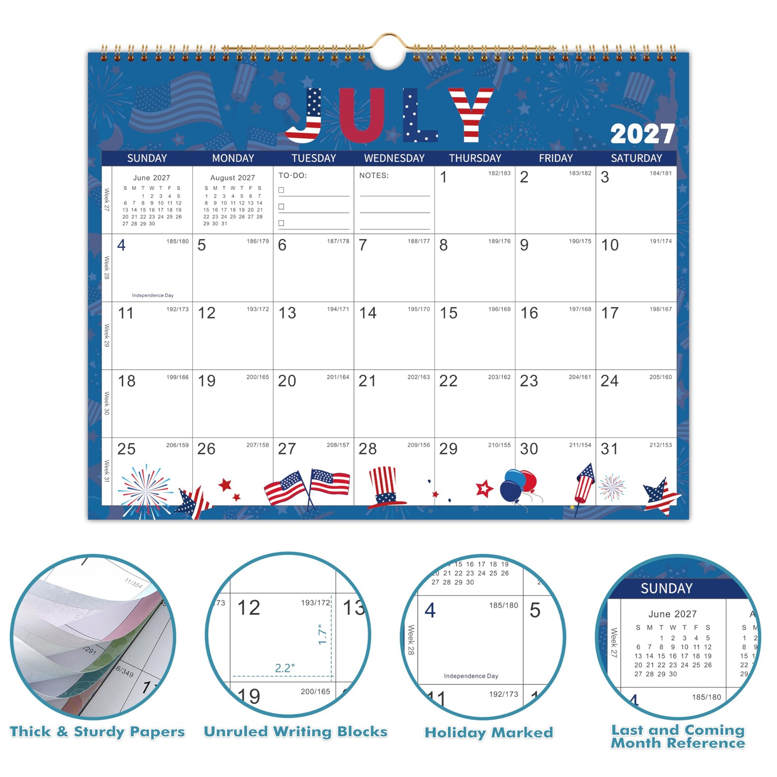 Wall Calendar 2026-2027 – Calendar, 24-Month Green 3