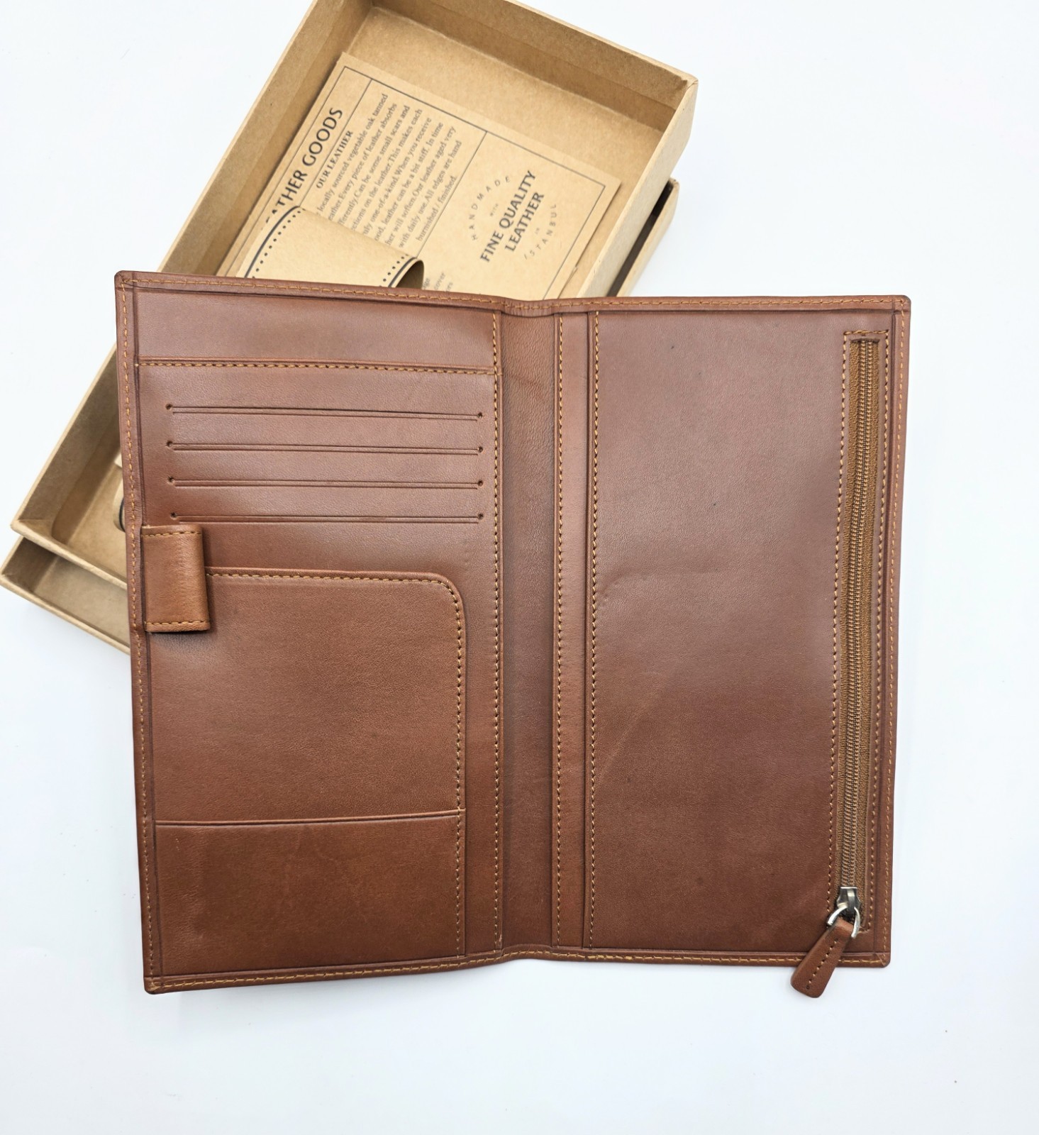Galen Leather Wallet Insert for Standard-sized Travelers Notebook in Brown