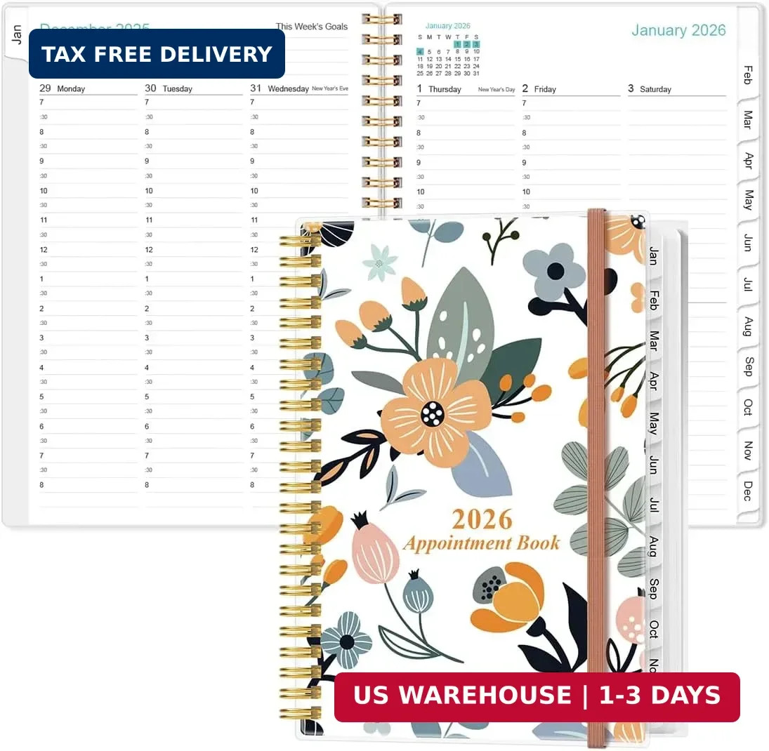 2026 Appointment Book & Planner – 2026 Daily Hourly Planner from January 2026 –