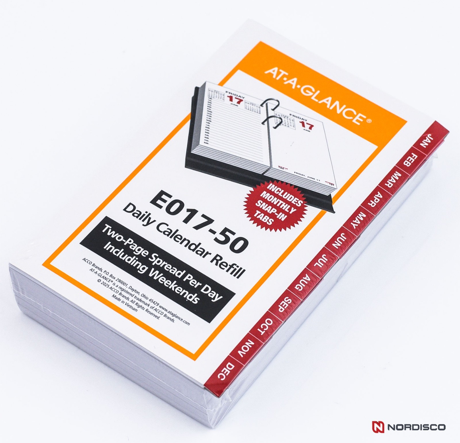 2026 At-A-Glance E017-50 Daily Calendar Refill with Monthly Tabs, 3-1/2×5-27/32″