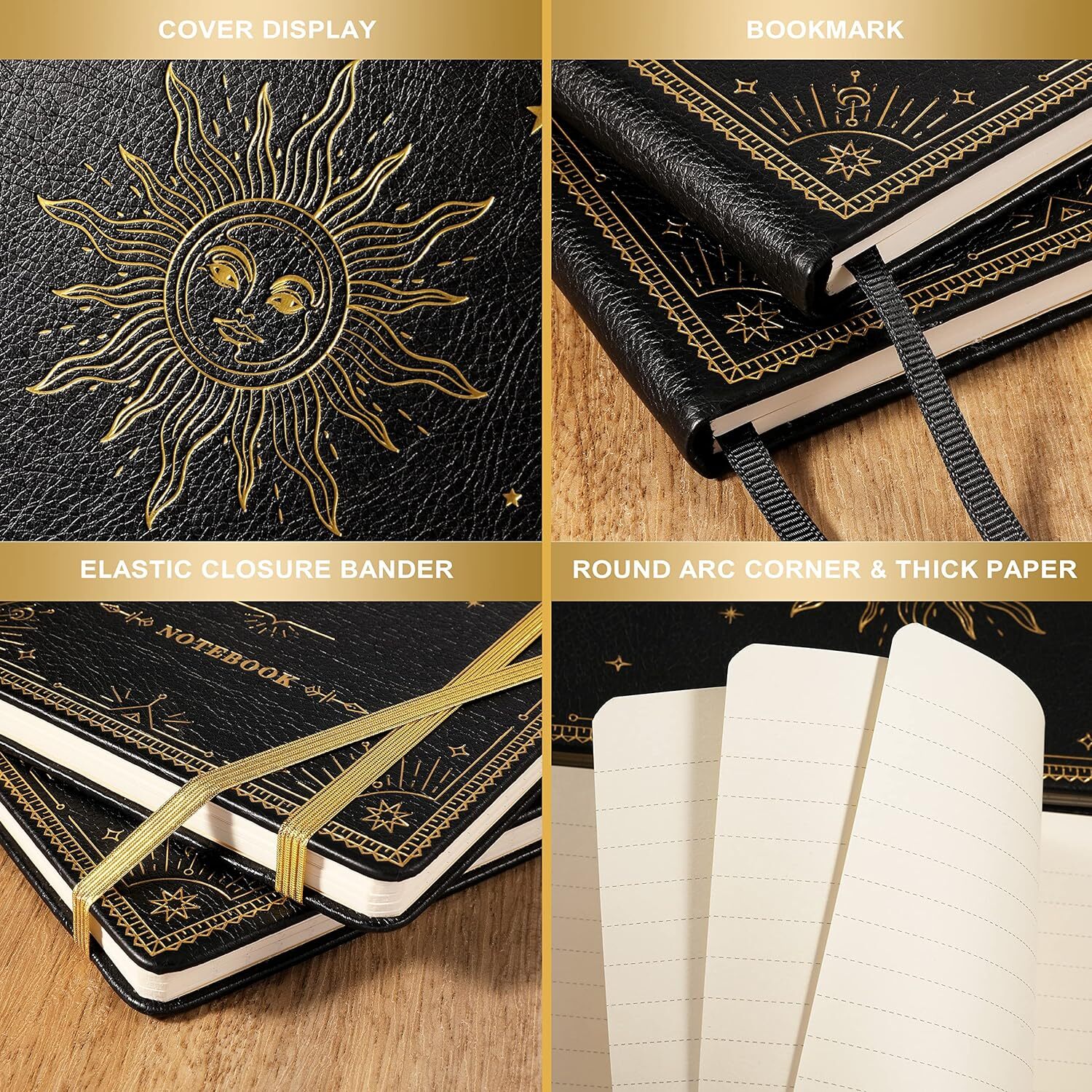 Ruled Notebook/Journal – Premium Thick Paper Faux Leather Classic Writing Notebo