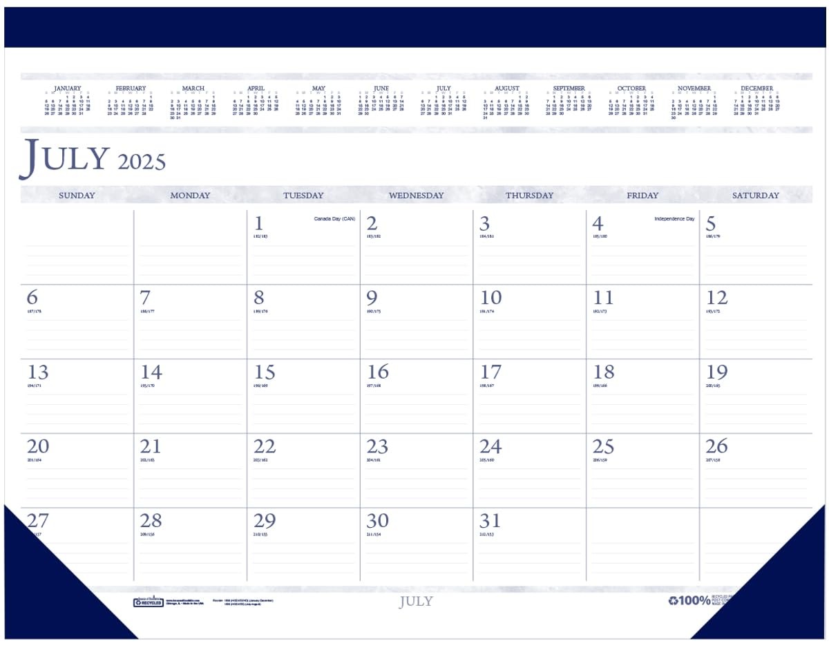 2025-2026 House of Doolittle 22″ x 17″ Academic 22 x 17 inches, White/Blue