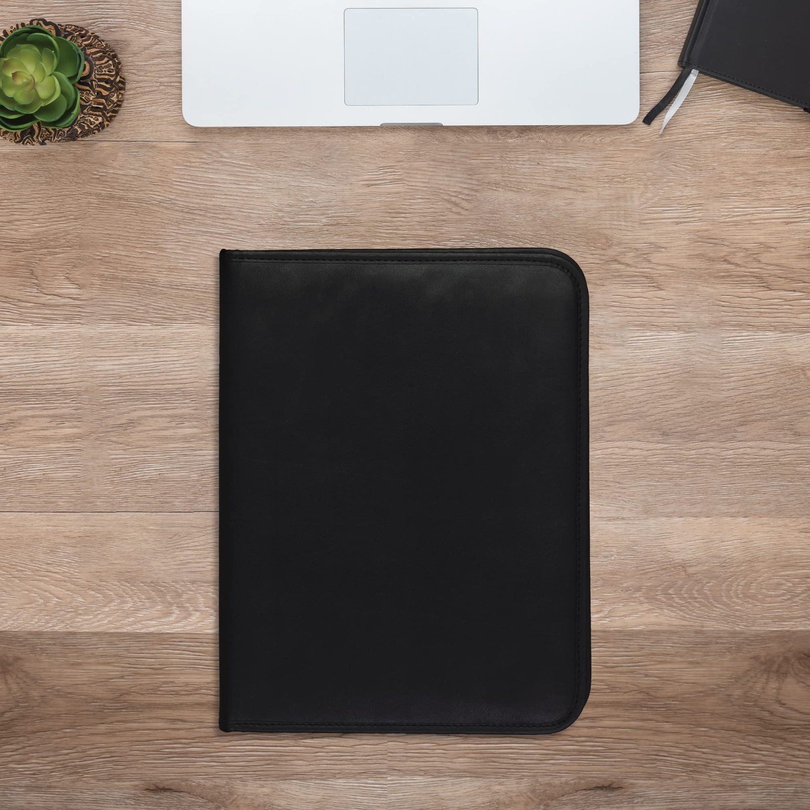 Samsill Professional Padfolio – Faux Leather Letter – 8.5 x 11 inches, Black