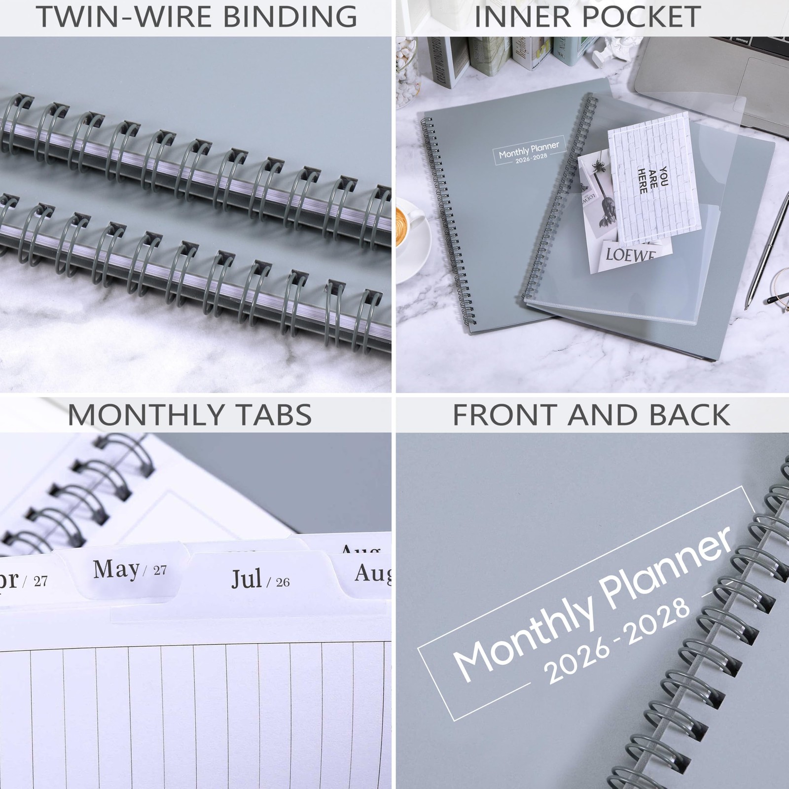 Monthly Planner 2026-2028 – 2 Year Planner from July 2026 to June 2028, 8.5”…