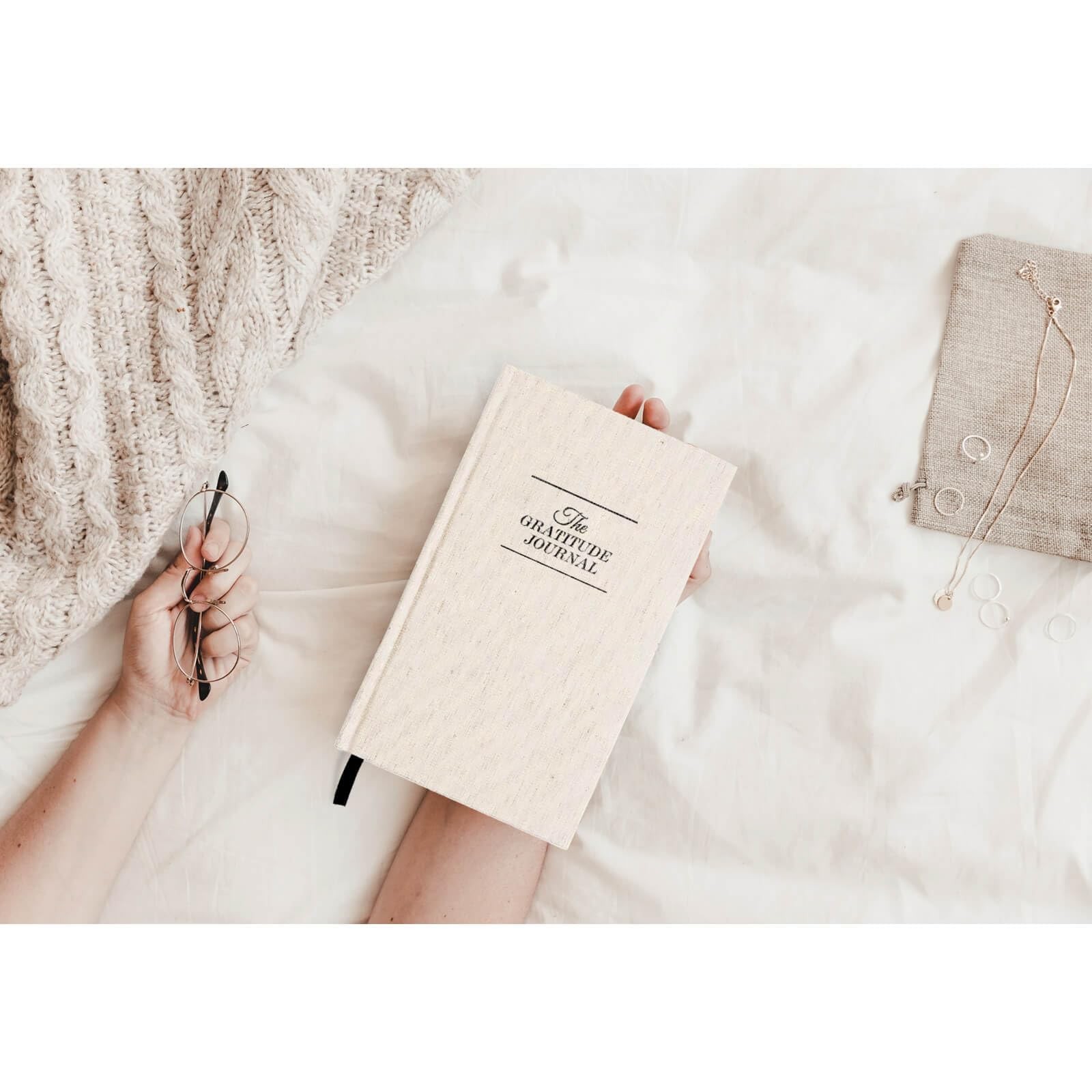 The Gratitude Journal – for More Mindfulness, Happiness, 5×8 inches, Beige