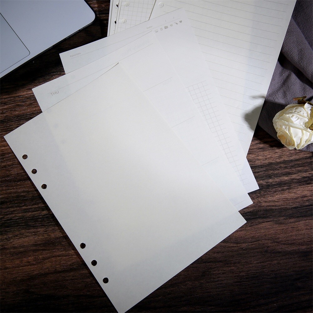 1 Copy Binder Notebook Paper A5 Refill Paper Loose Leaf 45 Pages 21x14cm 9 Type