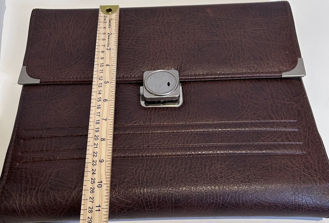 Vintage Krause Leather Portfolio Organizer Business Desktop Folio