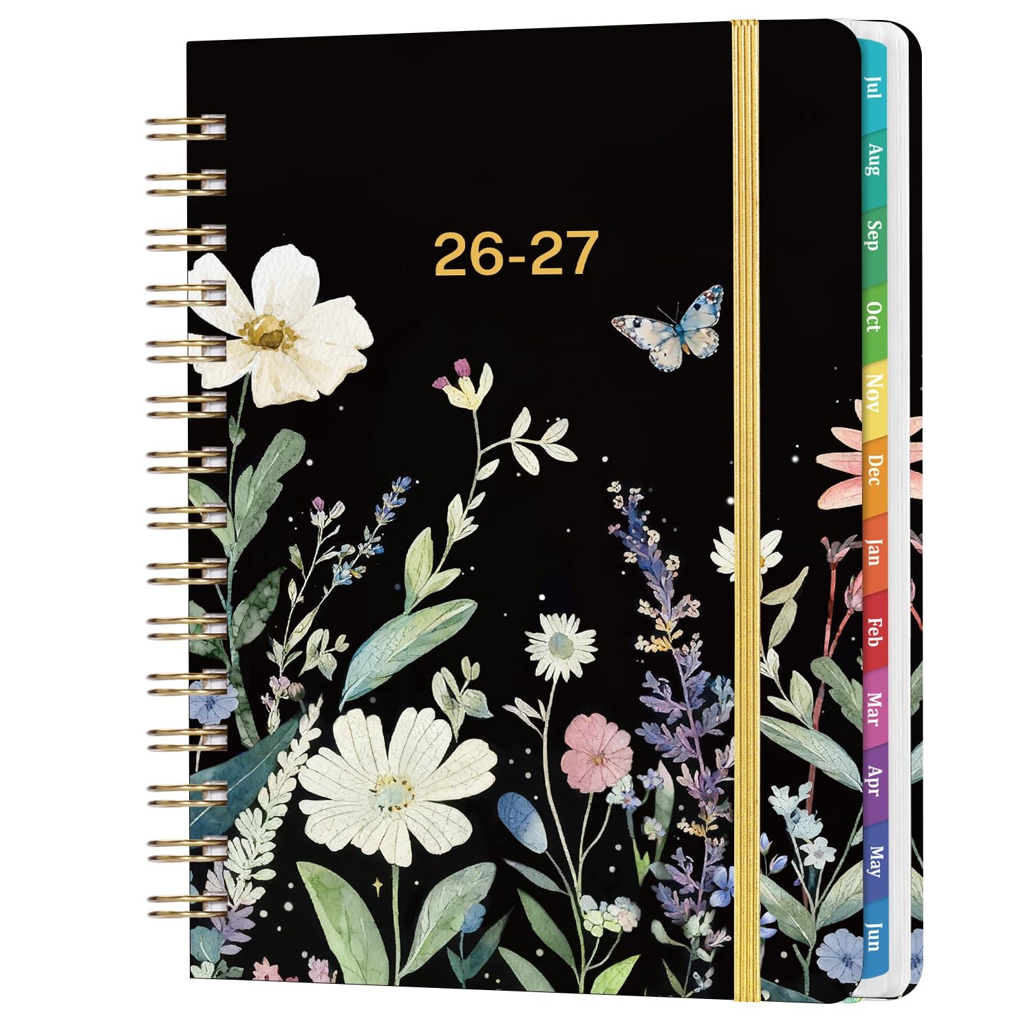 20262027 Planner Weekly Monthly Hardcover 6.5×8.5 Colorful Tabs Academic
