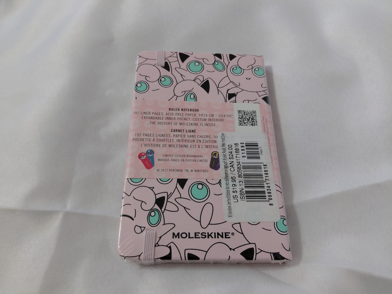 New Moleskine Limited Edition Pokémon Jigglypuff Ruled Notebook 192 Pages 9x14cm