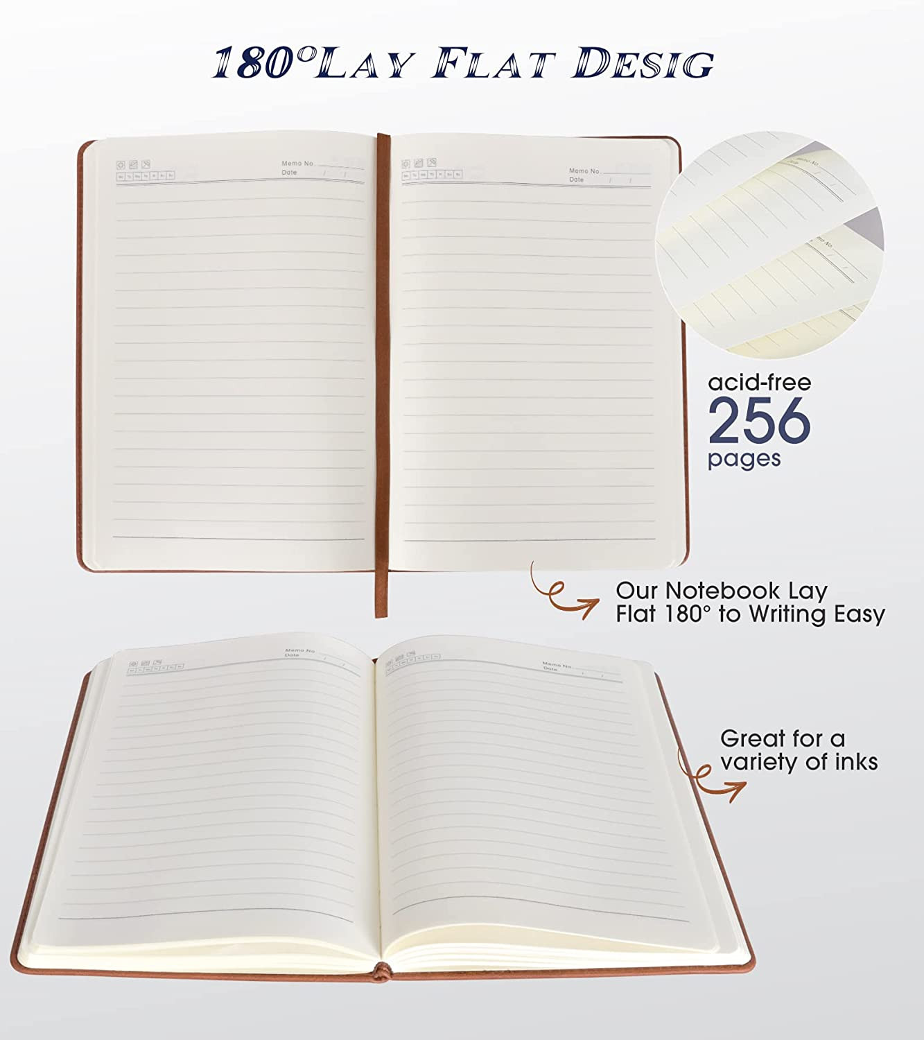 Lined Journal Notebook for Women Men,256 Pages A5 Hardcover Leather Journals …