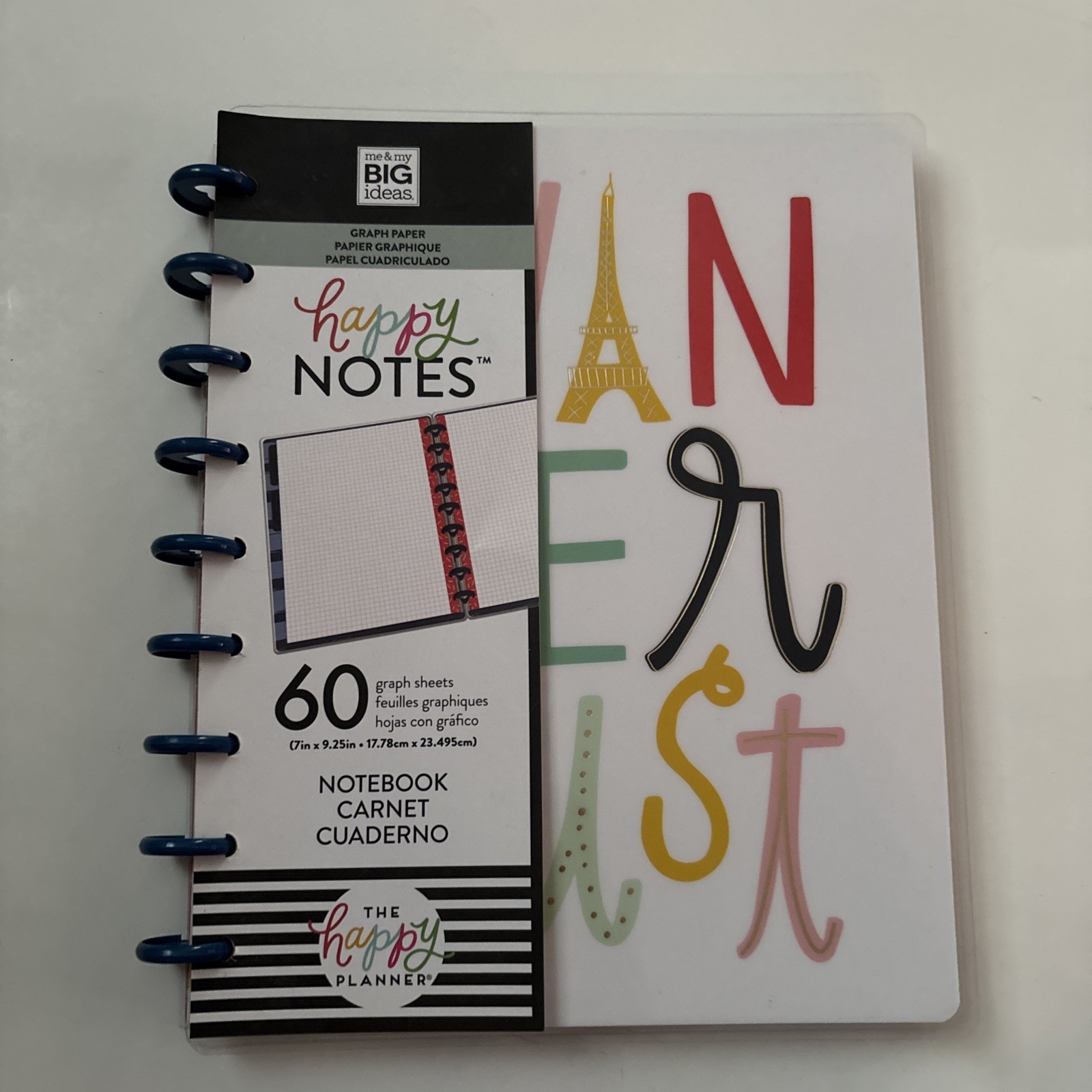 Happy planner notes WONDERLUST notebook 60 dot grid sheets AAAA