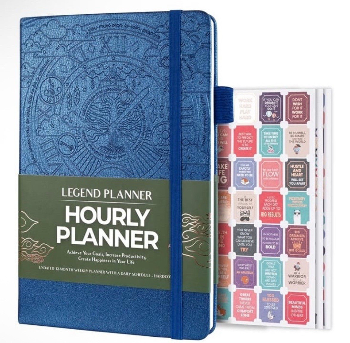 Legend Planner | Hourly Planner 2026 | Weekly | Small | Hardcover | Blue