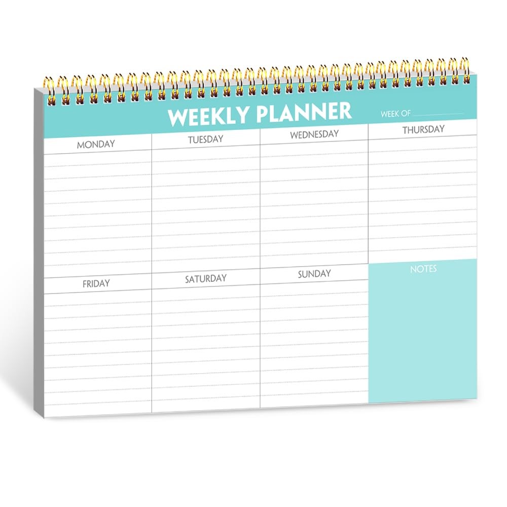 Weekly Planner Notepad – 7″ x 10″ Weekly Pad Organizers Habit Tracker Journal…