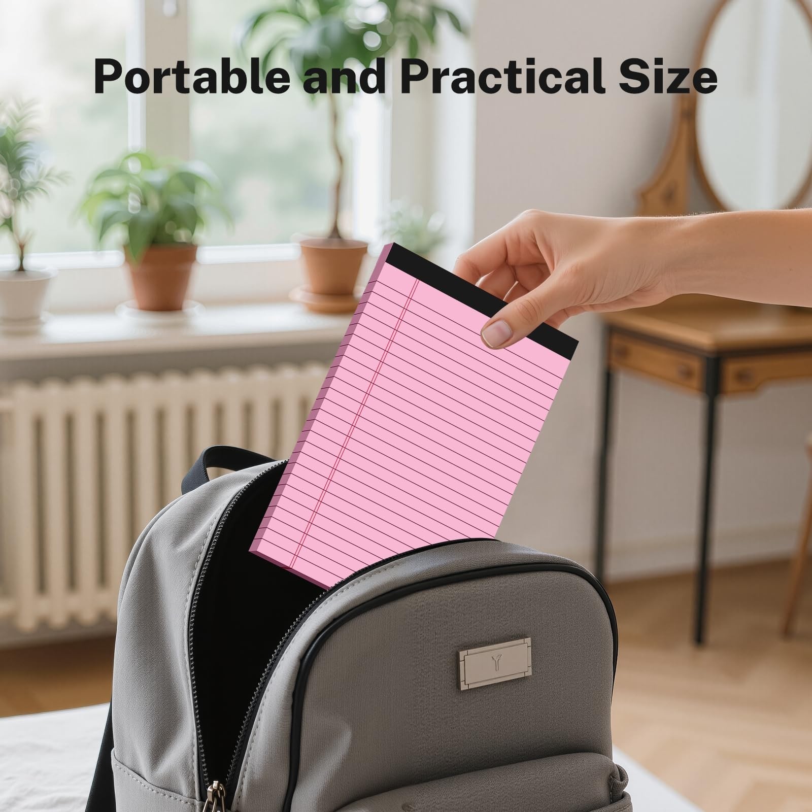 8 Pack Note Pads 5 x 8 Inch, Colored Narrow Ruled Small Legal Pads, Perforate…
