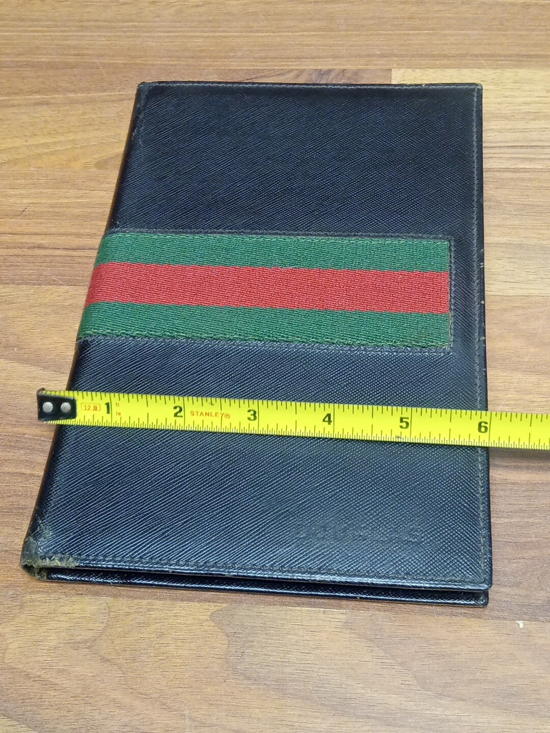 Authentic Vintage GUCCI Black Leather Notebook Address Book PLEASE READ DESCRIPT