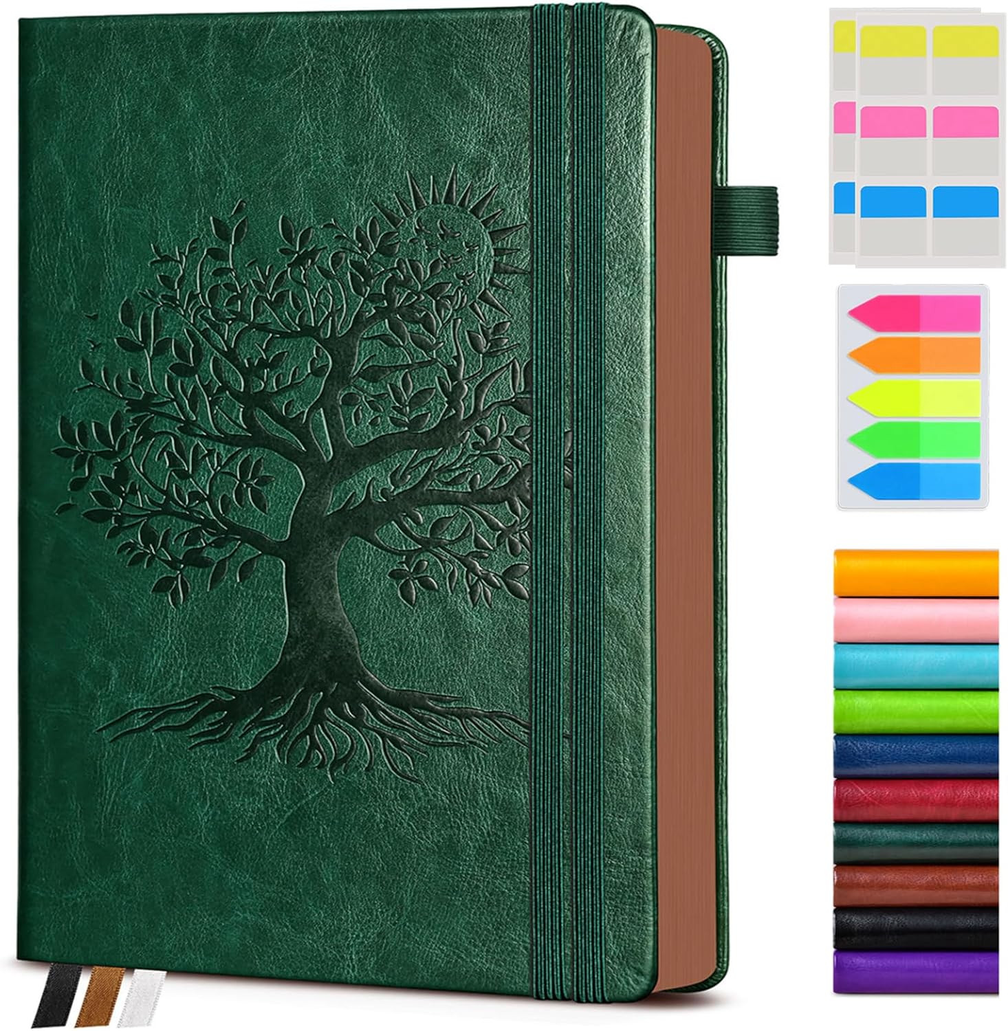 Vintage Leather Journal – 300 Page Lined Journal Notebook with Numbered Pages,A5