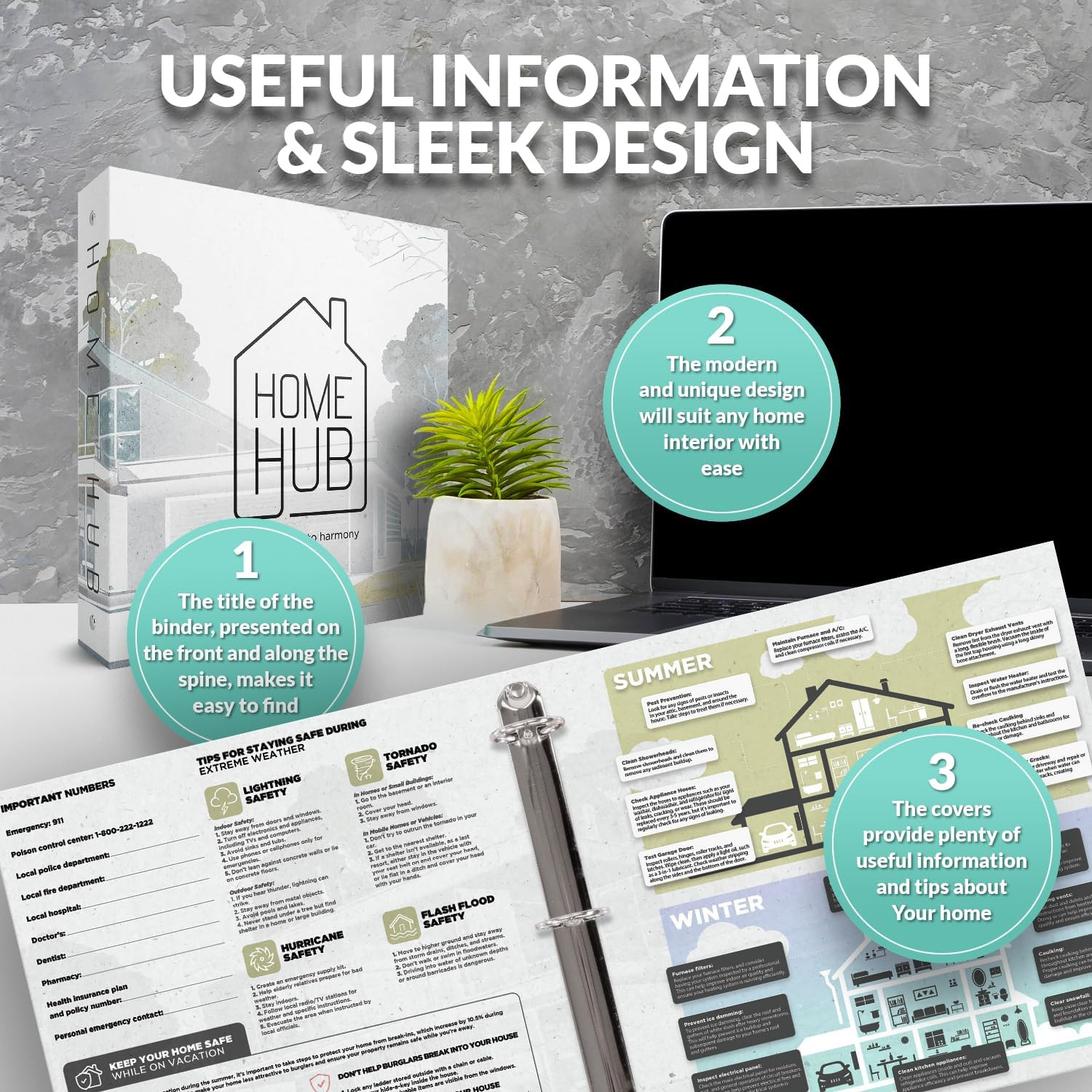 Home Organizer Binder 8.5×11 – Ultimate Household Planner & Record Keeper
