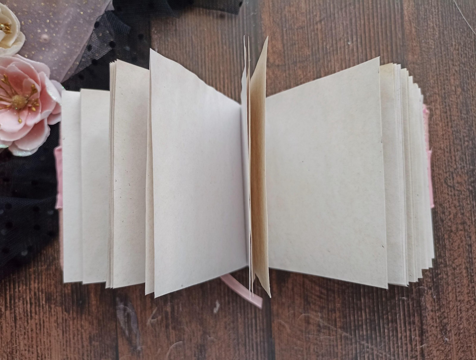 Small gothic witch junk journal handmade blank Pink Halloween 4x4in 200 pgs