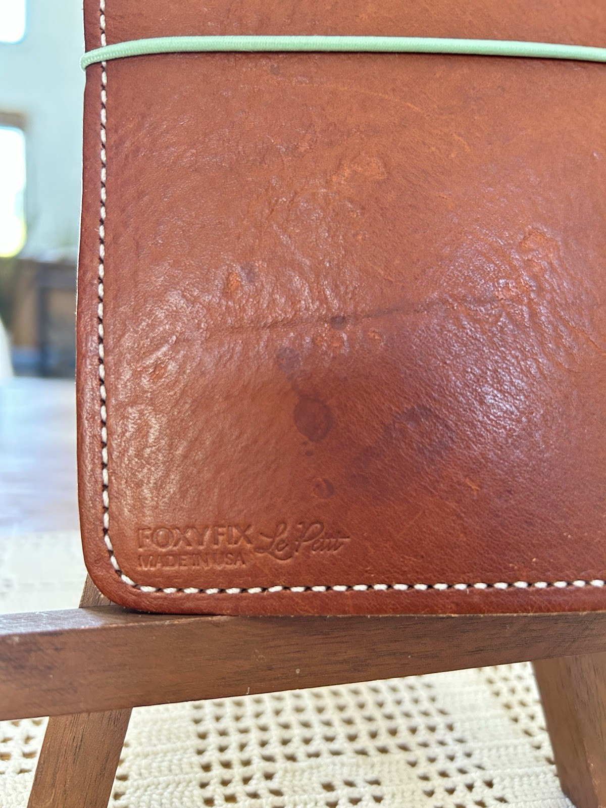 Foxy Fix Personal Size Leather Travelers Notebook /Journal Cover Cognac