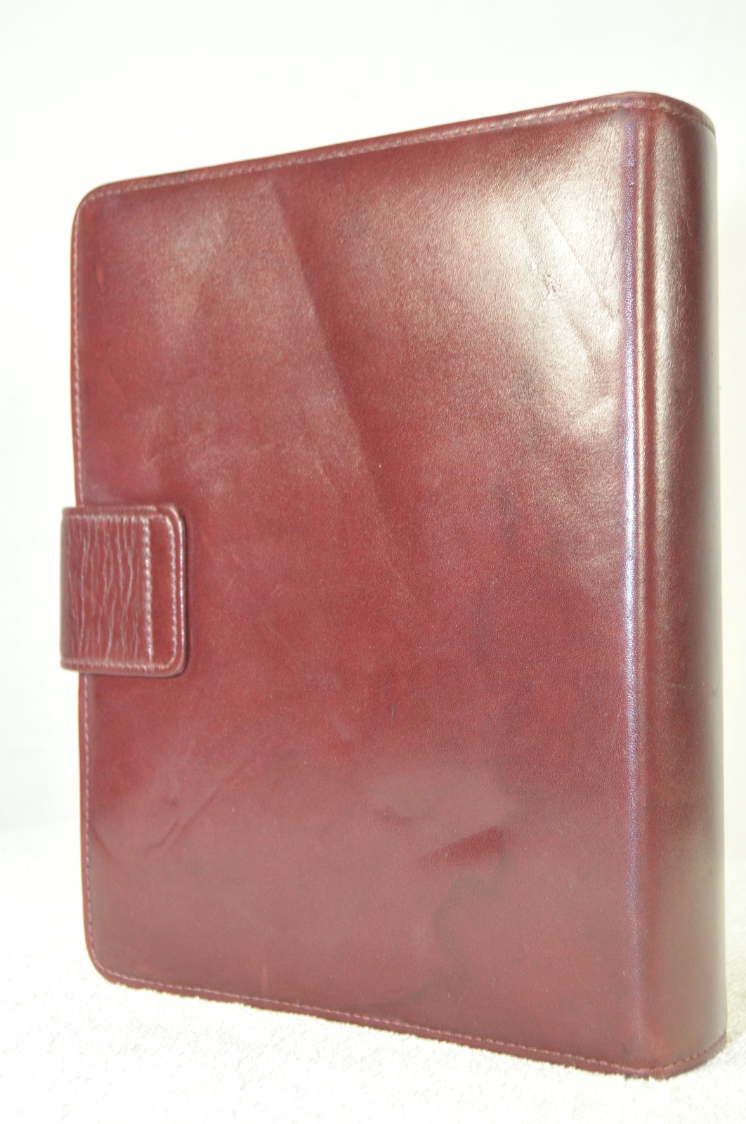 Harper House Genuine Leather 3-Ring Planner Binder Burgundy