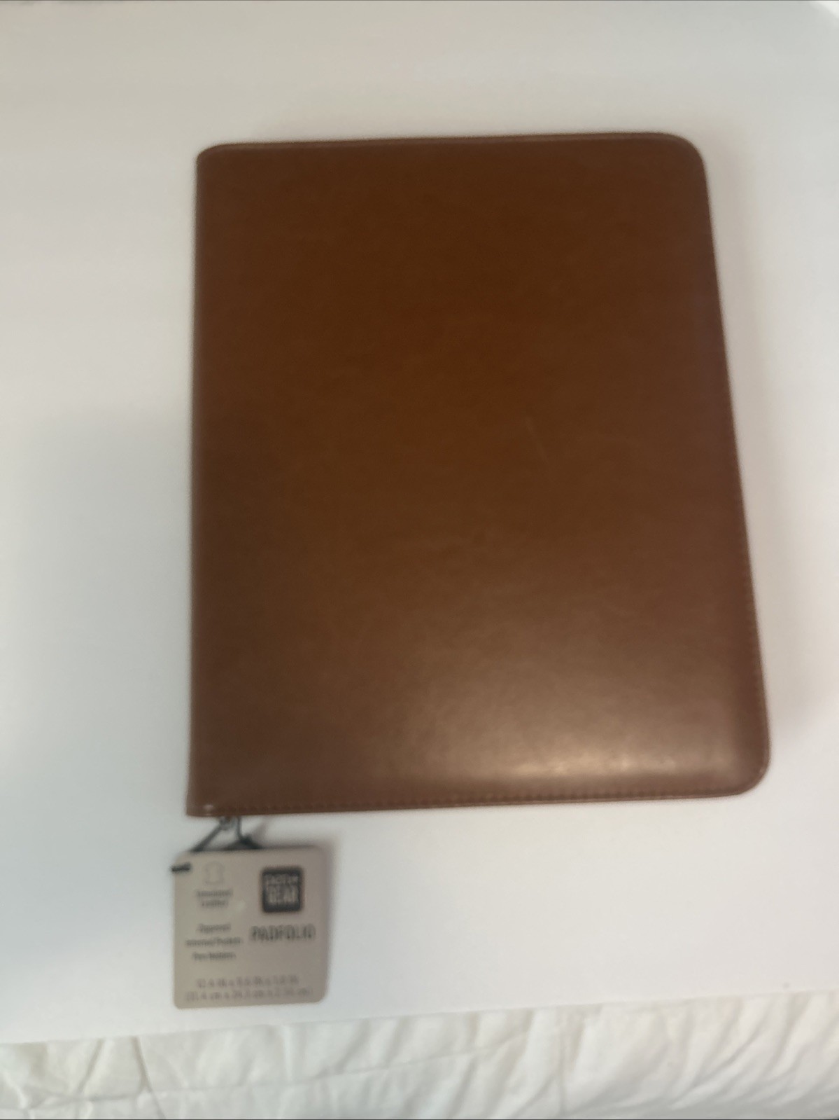 Pen Gear Executive Bonded Leather Professional Padfolio Notepad – Chestnut Brown