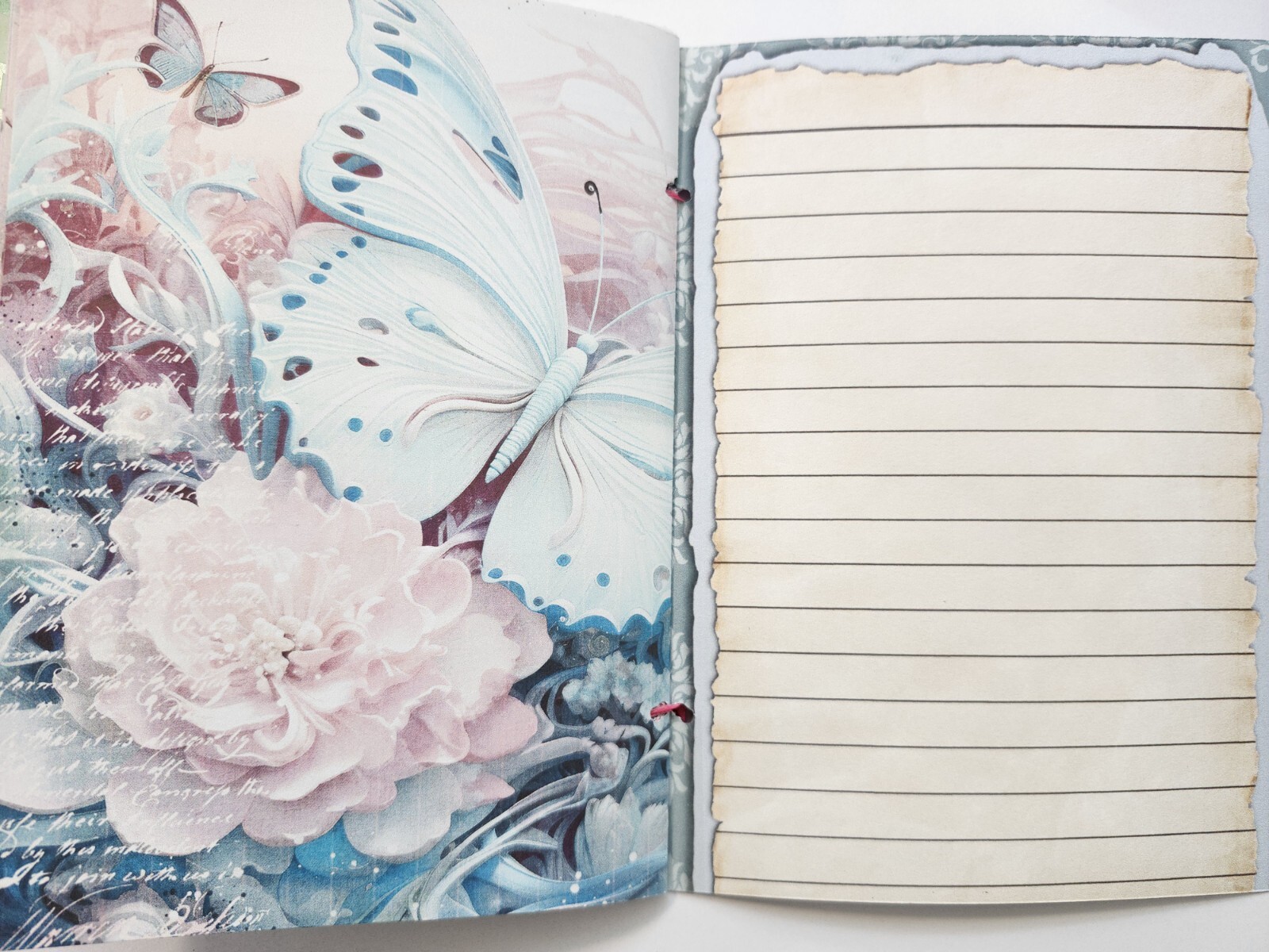 Junk Journal Booklet “BEAUTIFUL BUTTERFLIES” HANDMADE Cards, Pockets, Ephemera