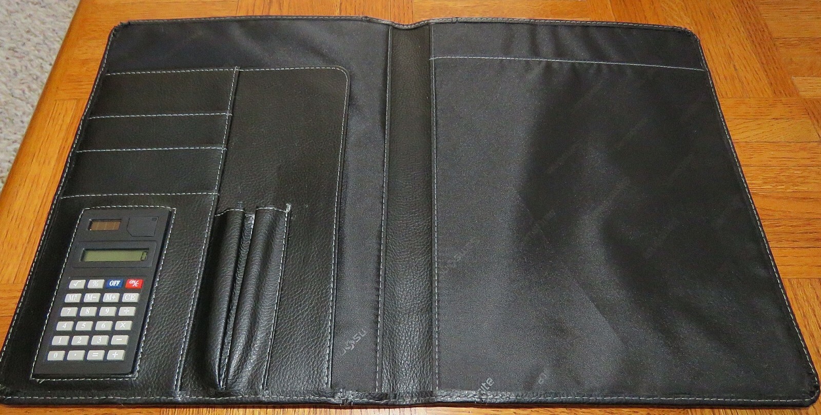 Samsonite faux Leather Padfolio w Calculator FULL SIZE 8.5″ x 11″ NOTEPAD NICE!