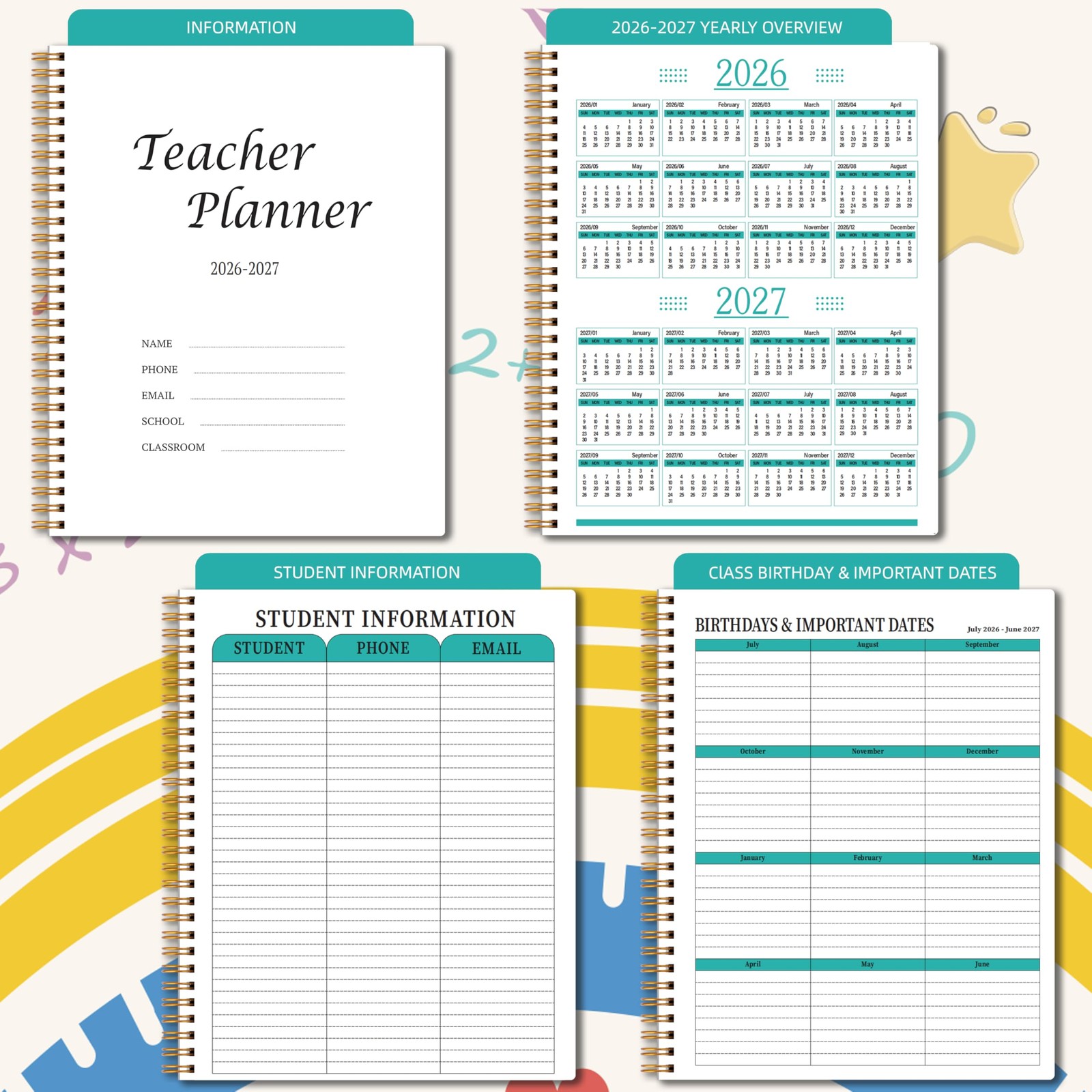 Teacher Planner 2026-2027 – Teacher Planner 2026-2027 Academic Year, July 202…