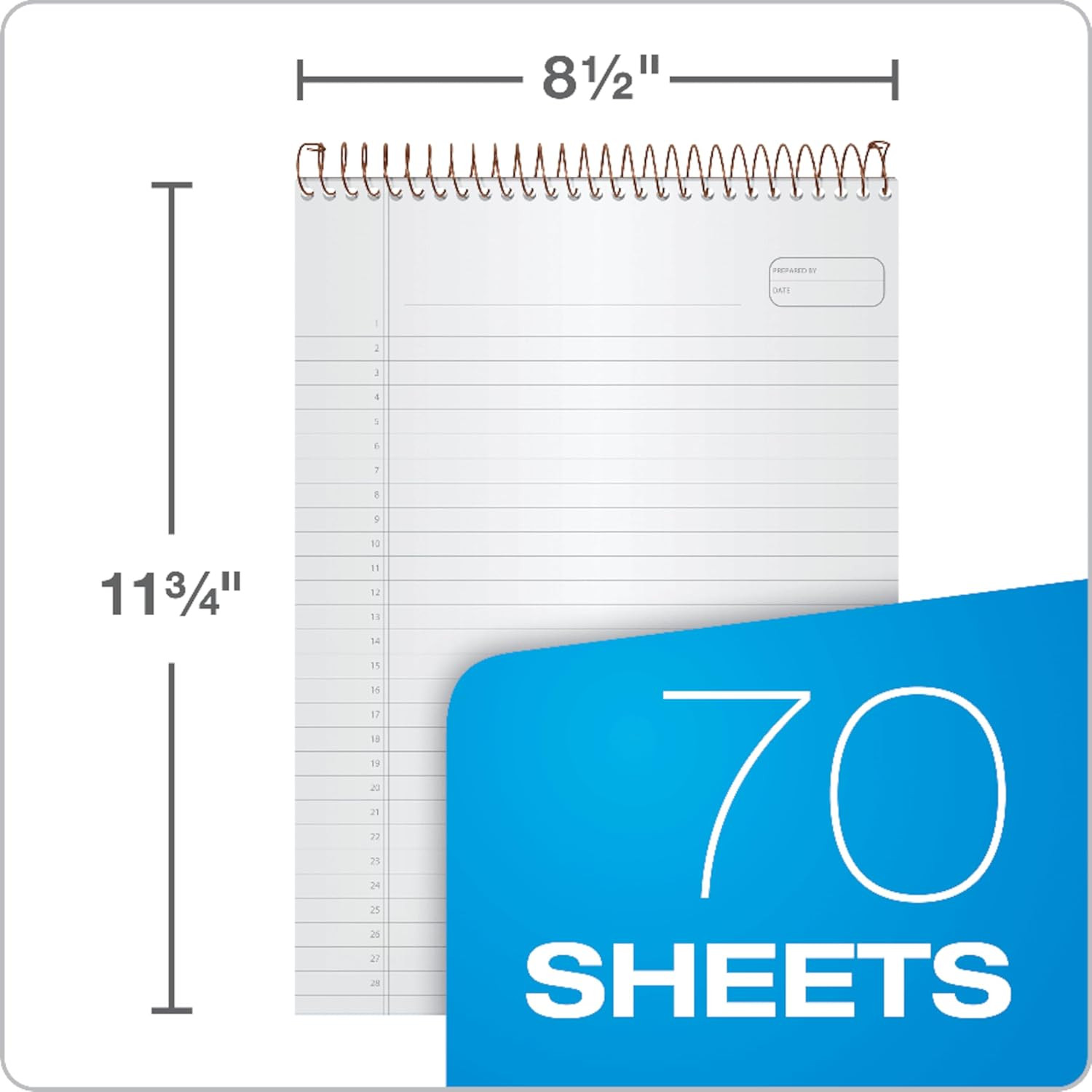 Gold Fibre Project Planner, Top-Wire Bound, 8-1/2″ X 11-3/4″, Project Rule, Navy