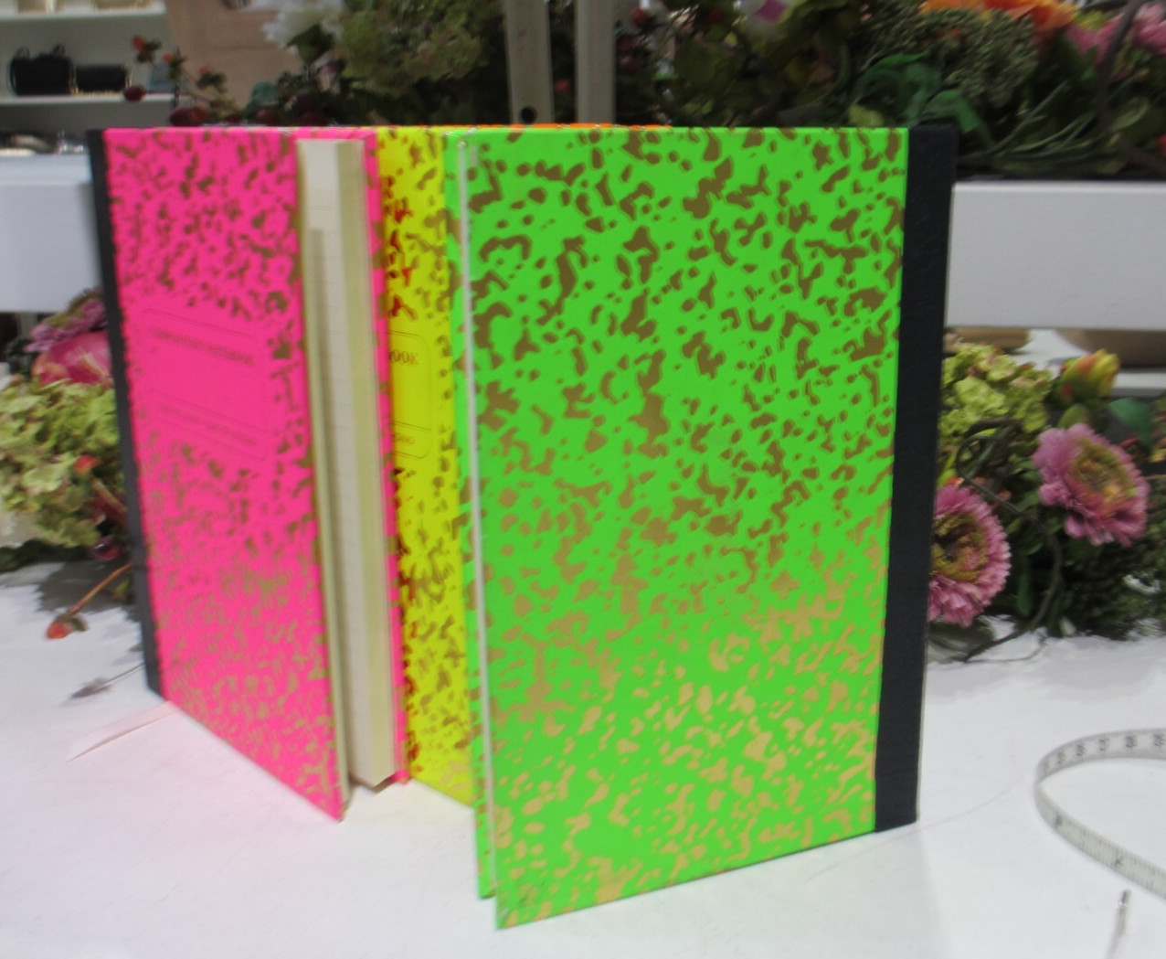 Graphic Image Composition Notebook Hardcover 224 Lined Pgs Neon ORANGE