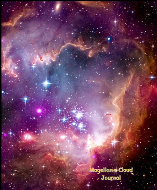 Magellanic Cloud 8×10 Blank Journal/Notebook/Diary 200 Ruled Pages Outer Space