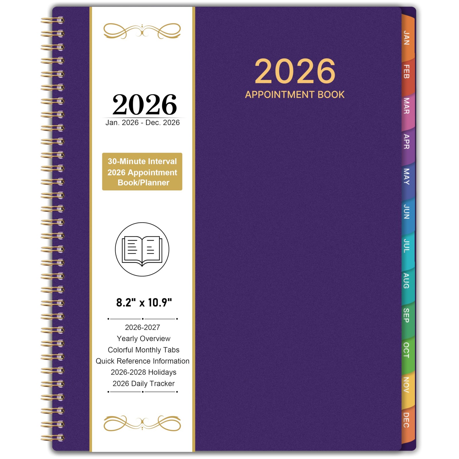 2026 Appointment Book/Planner – 8.2″ x 11″, Daily Planner 2026 from Jan. 202