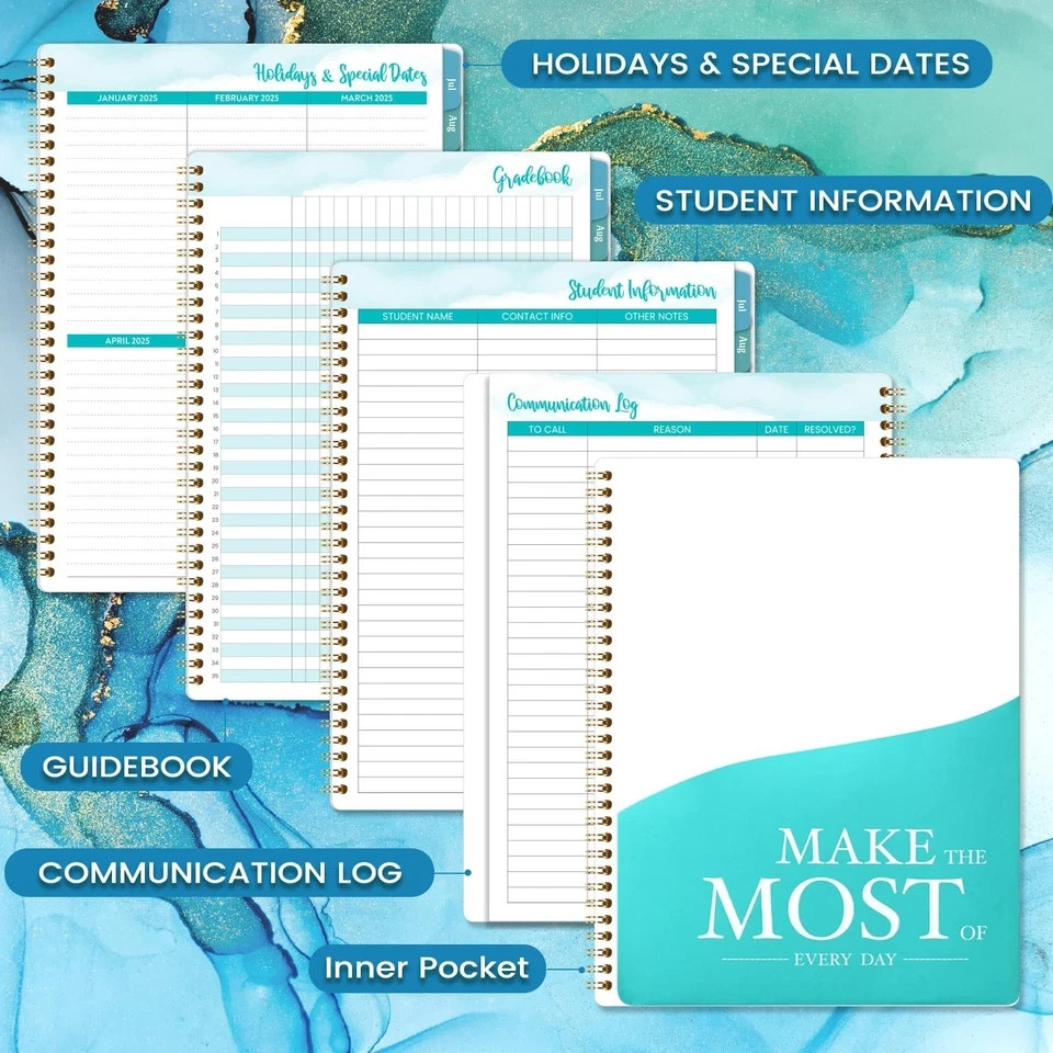 Teacher Planner 2025-2026 – Teacher Lesson Planner from July 2025 to June 202…