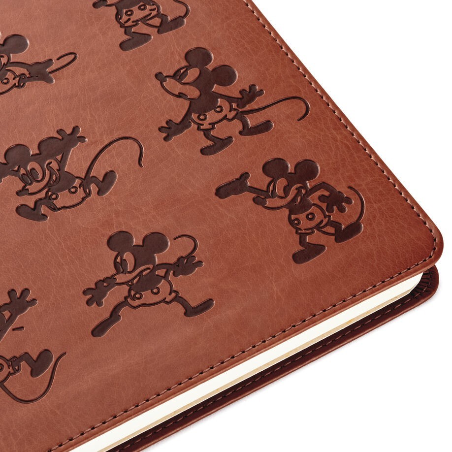 Disney Mickey Mouse Faux Leather Hardcover Journal Notebook – NWT