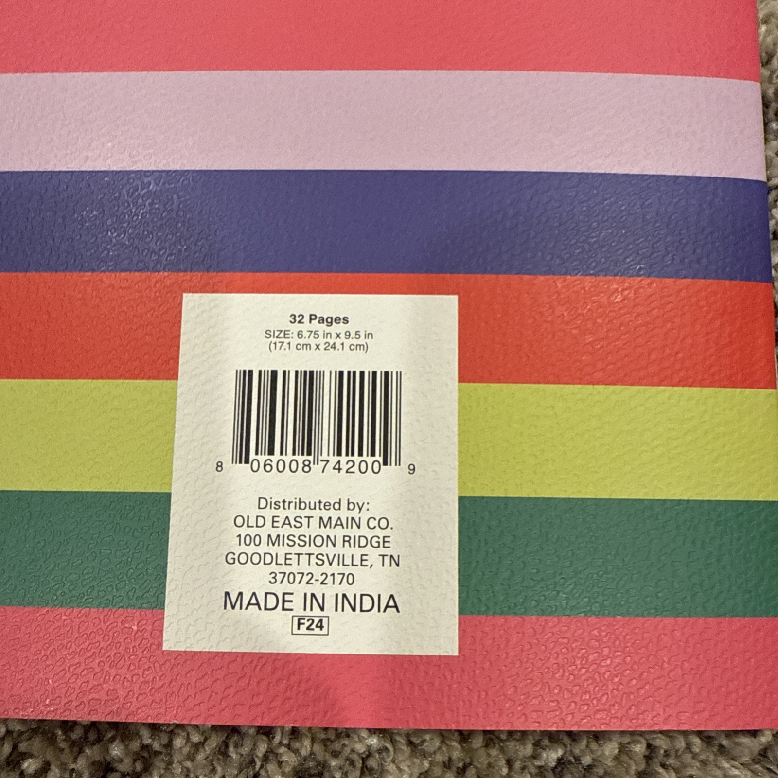 2025 Bright Stripes Planner And Agenda 32 Pages 6.75” X 9.5” Inches Paperboard