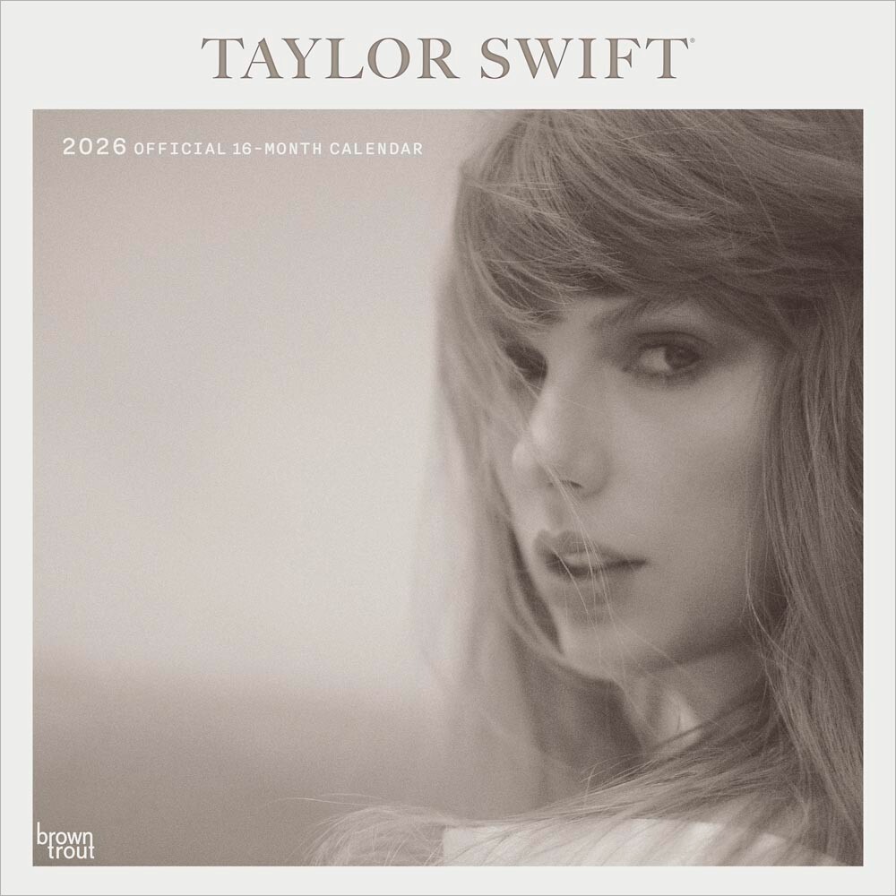 Taylor Swift OFFICIAL | 2026 12×24″ Square Wall Calendar | Plastic-Free