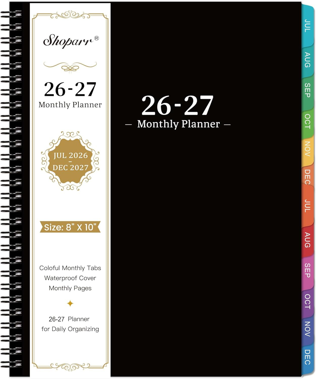2026-2027 Monthly Planner Academic Calendar Jul 2026 Dec 2027 Tabbed Notebook