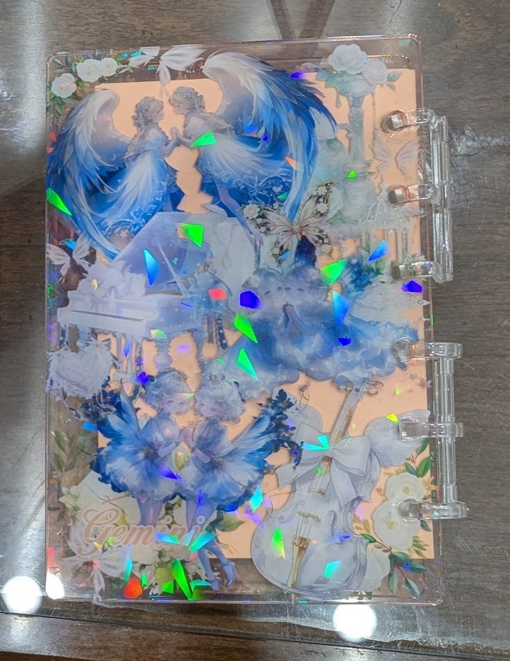 Zodiac GEMINI A7 Acrylic Shaker Notebook With Extra Paper