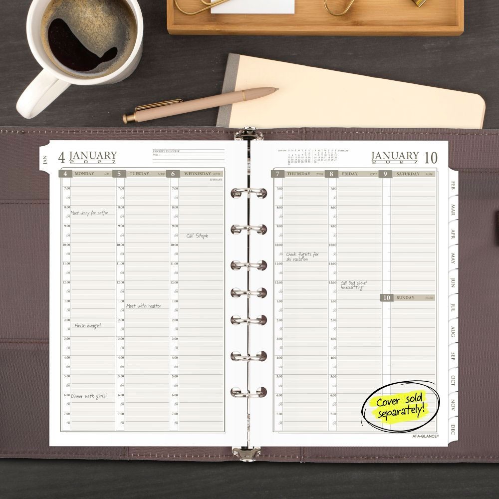 2026 At-A-Glance 481-485 Weekly Monthly Planner Refill, Size 4, 5-1/2 x 8-1/2″