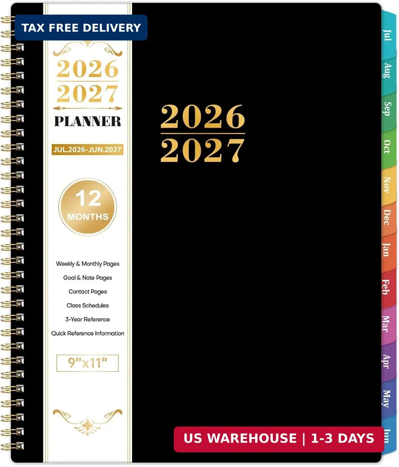 Planner 2026-2027 – Academic Planner 2026-27, Jul.2026 – Jun.2027, 9″x11″, 2026-