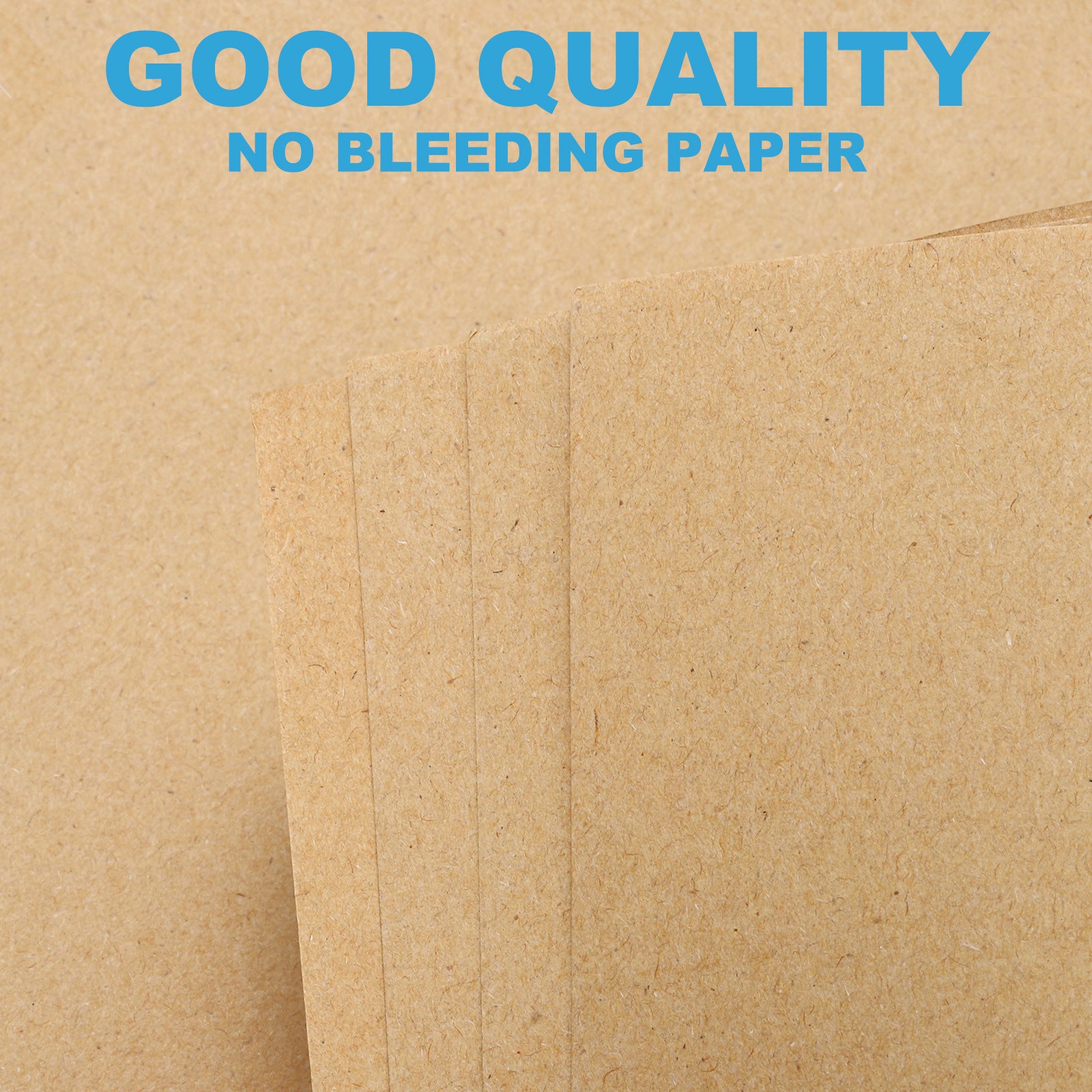 Refill Paper, Unlined Blank Kraft Paper 9 Ring Binder, 80 Sheets/160 Pages