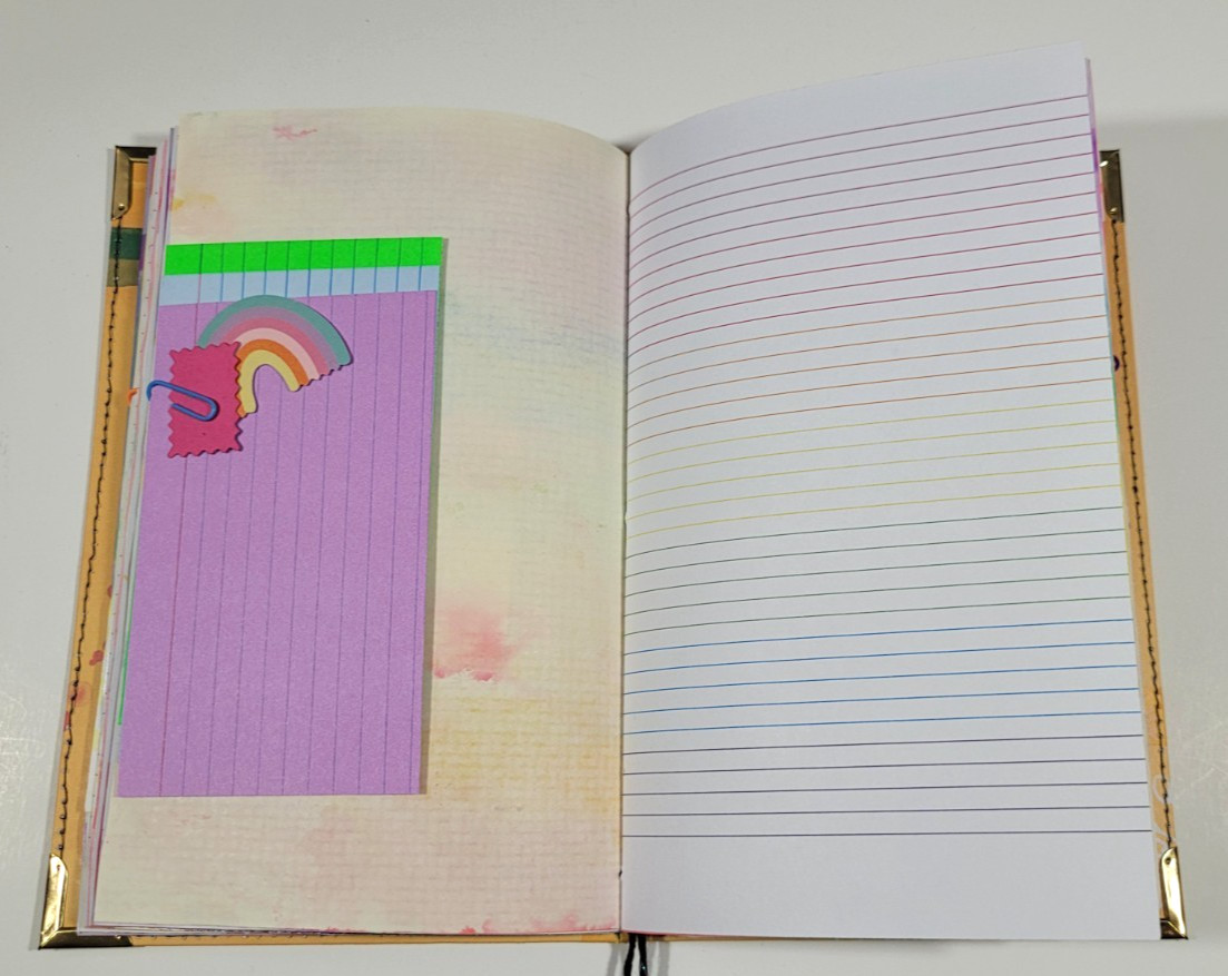Handmade Junk Journal ‘Rainbow Dyed’ ~orange cover