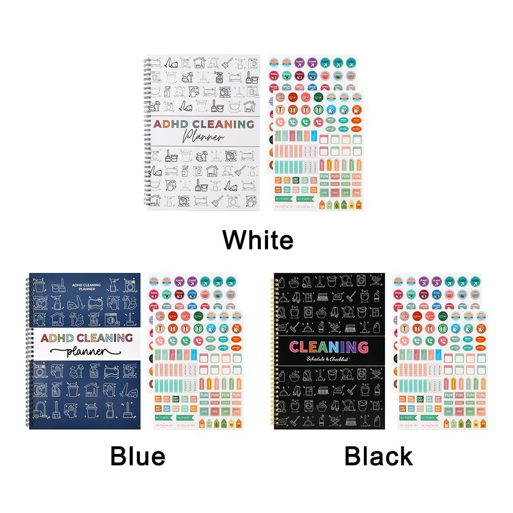Adhd Cleaning Planner With 2 Sheets Stickers, Cleaning Schedule And Checklist