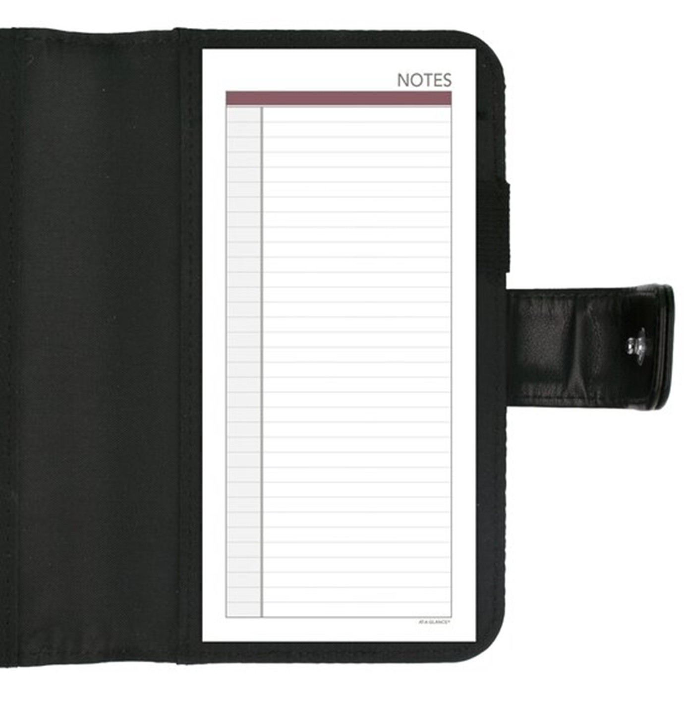 AT-A-GLANCE Undated Windsor Slim Profile Monthly Set, Black Pocket, 3-1/2×6-1/2″