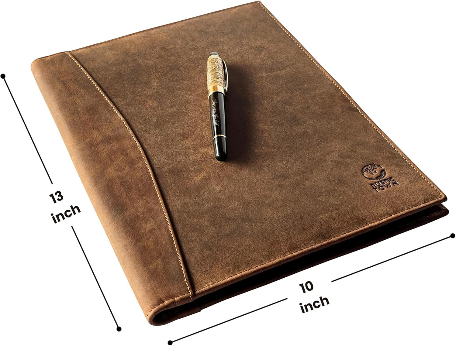 Leather Business Portfolio by | A4 Conference Folder Gift for Men & Women | Han