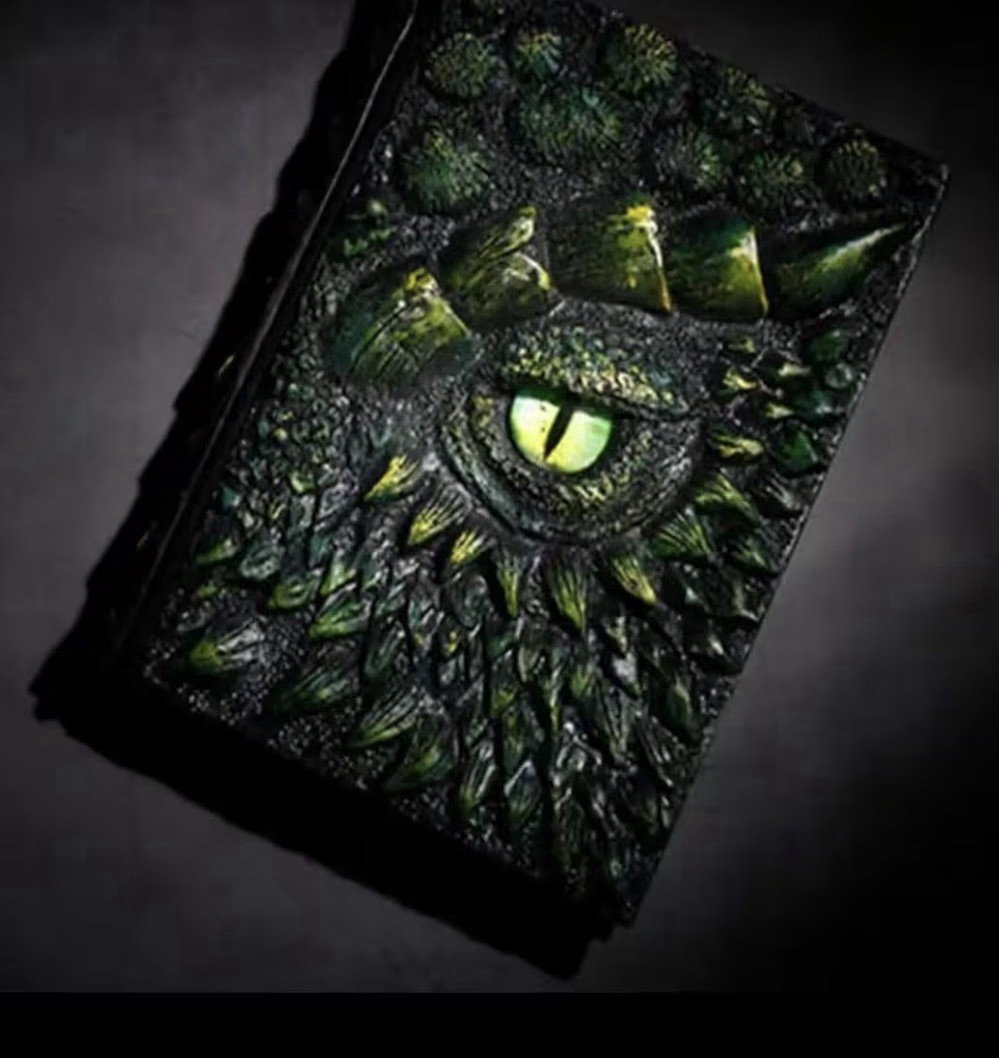 Dragon Eye Resin Cover Collector’s Edition Blank Journal, Fantasy Diary